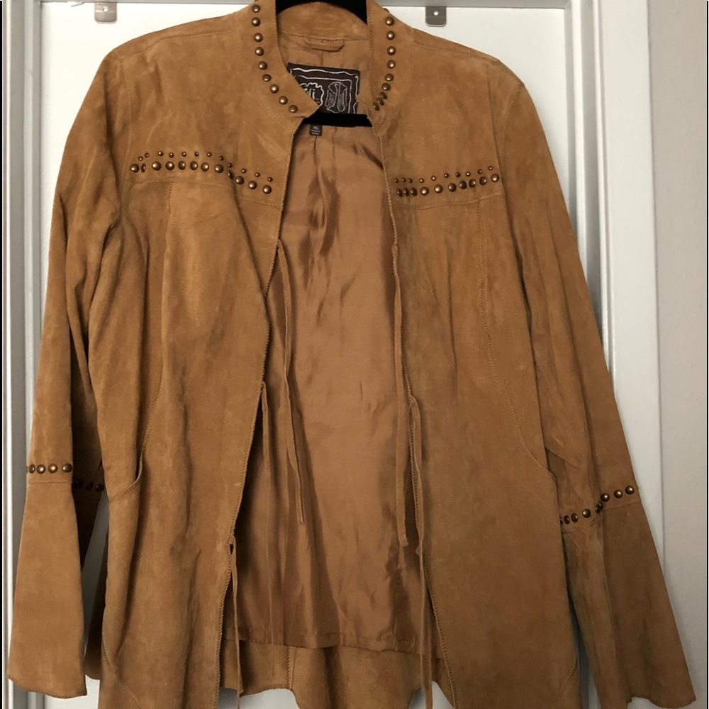 Suede leather jacket